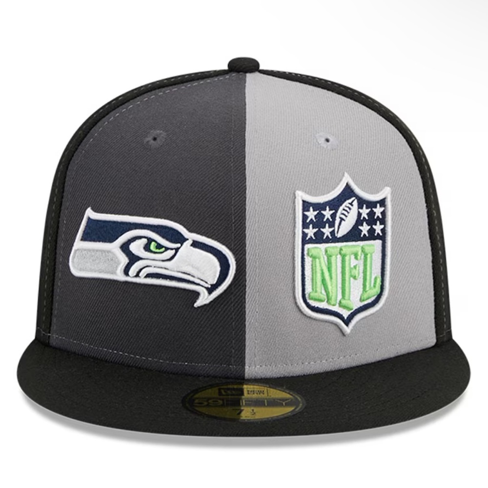NWT Men’s New Era Seattle Seahawks Sideline NFL 59fifty Two-Tone Cap 7 5/8